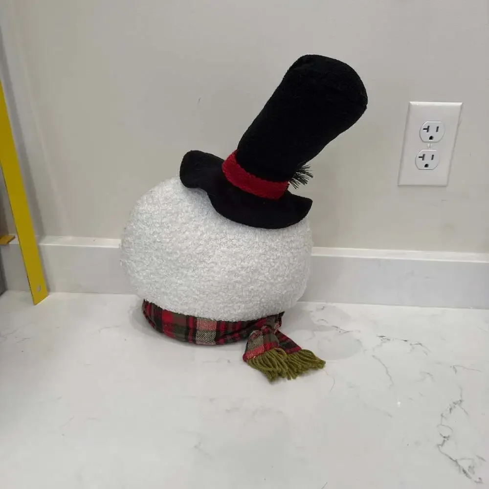Adorable stuffed snowman w/ top hat